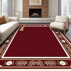 Regal Red Ornate Bells Border Rug