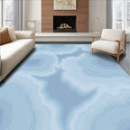 Pale Blue Agate Slice Layered Rug