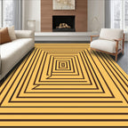 Burnt Orange Geometric Tunnel Rug