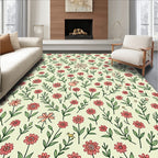 Coral Petal Twig Garland Rug