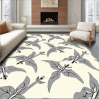 Gray Flying Creature Repeating Pattern Rug