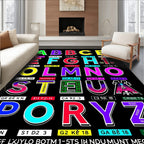 Bright Alphabet Chart Colors Rug