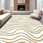 Gold Sand Dune Abstract Waves Rug