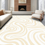 Cream Swirl Flow Rug