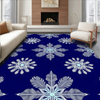 Deep Blue Snowflake Nova Rug