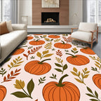Autumn Orange Pumpkin Foliage Rug