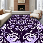 Amethyst Violet Orchid Mandala Rug