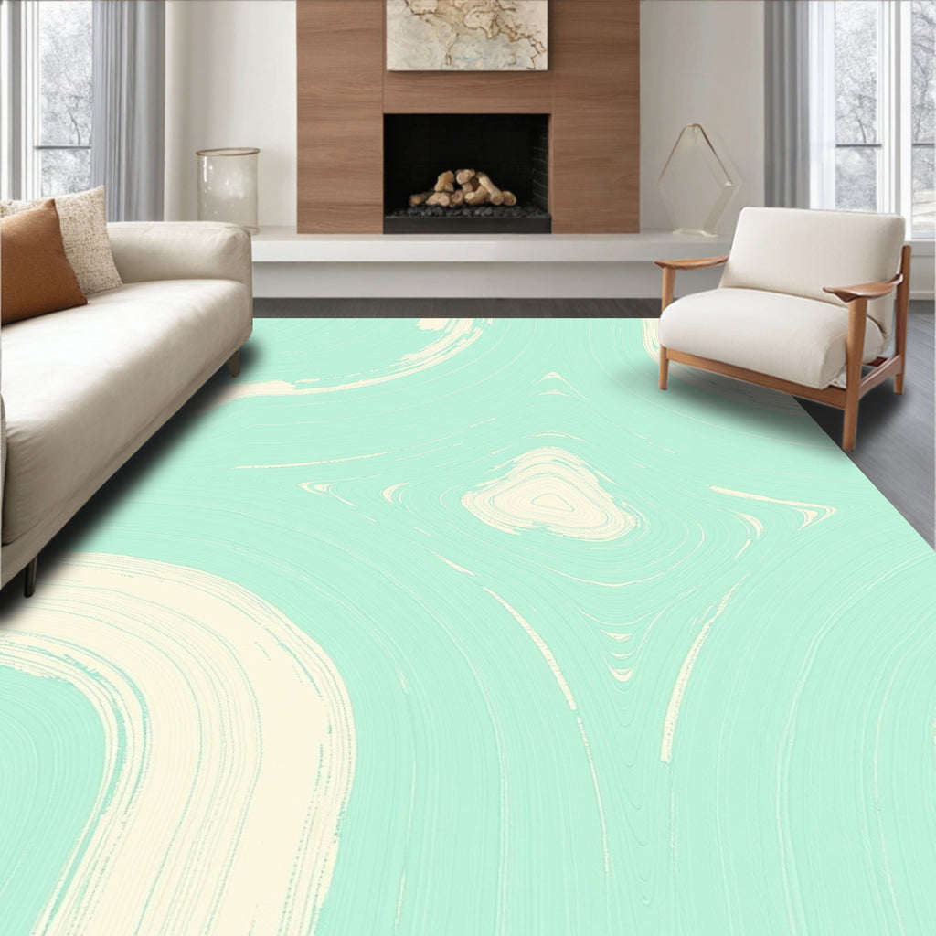 Serene Mint Swirl Fluidity Rug