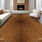 Warm Cedar Woodgrain Abstract Starburst Rug
