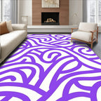 Vibrant Purple Swirl Abstract Rug