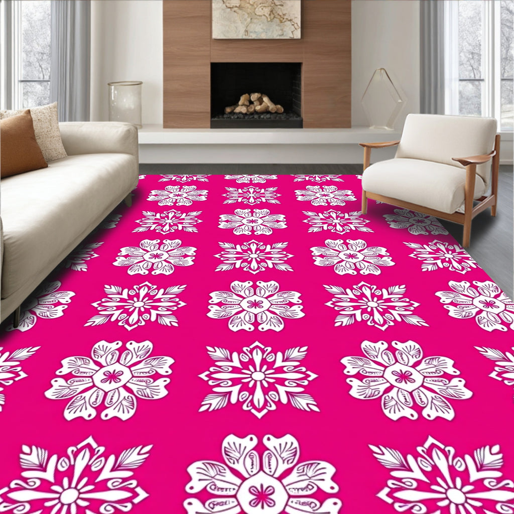 Lively Rose Bloom Repeat Rug