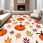 Autumn Pumpkin Leaf Medley Rug