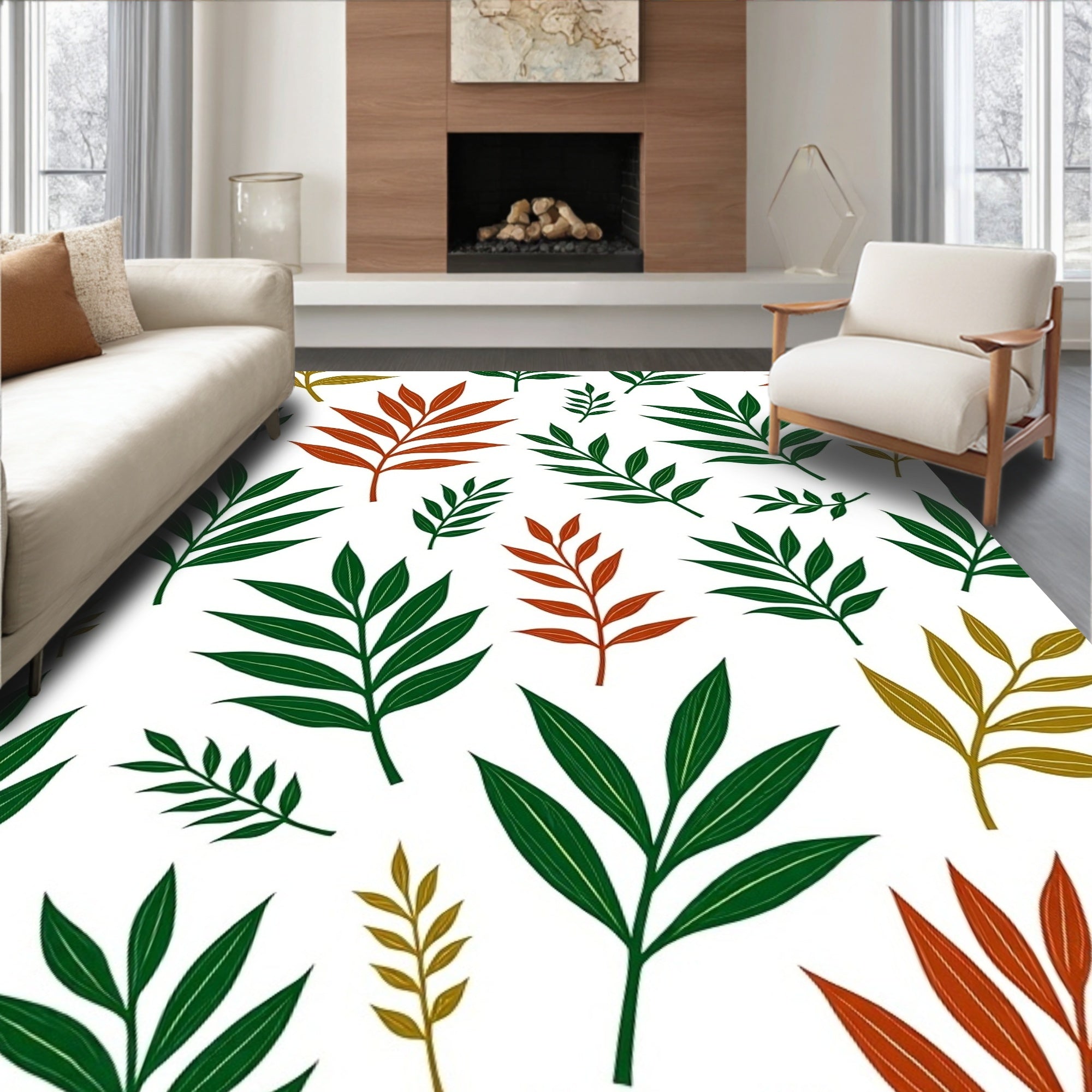 Autumn Leafy Scatter Rug