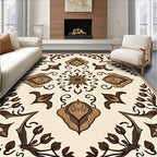 Earthy Tones Floral Crest Rug