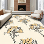 Sandy Budding Floral Scatter Rug