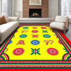 Red Green Yellow Holiday Candy Rug