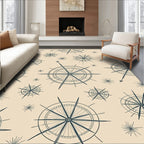 Nautical Compass Rose Cream Rug