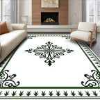 Emerald Green Classic Central Medallion Rug