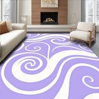 Lavender Cream Swirl Ribbon Rug