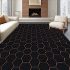 Dark Hexagon Copper Net Rug