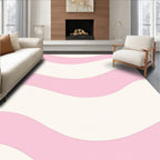 Pastel Pink Wave Stripe Rug