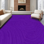 Vibrant Purple Swirl Line Art Rug