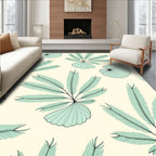 Pale Green Fern Leaf Repeat Rug