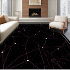 Black Cosmic Connect The Dots Rug