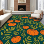Orange Pumpkin Foliage In Nature Rug