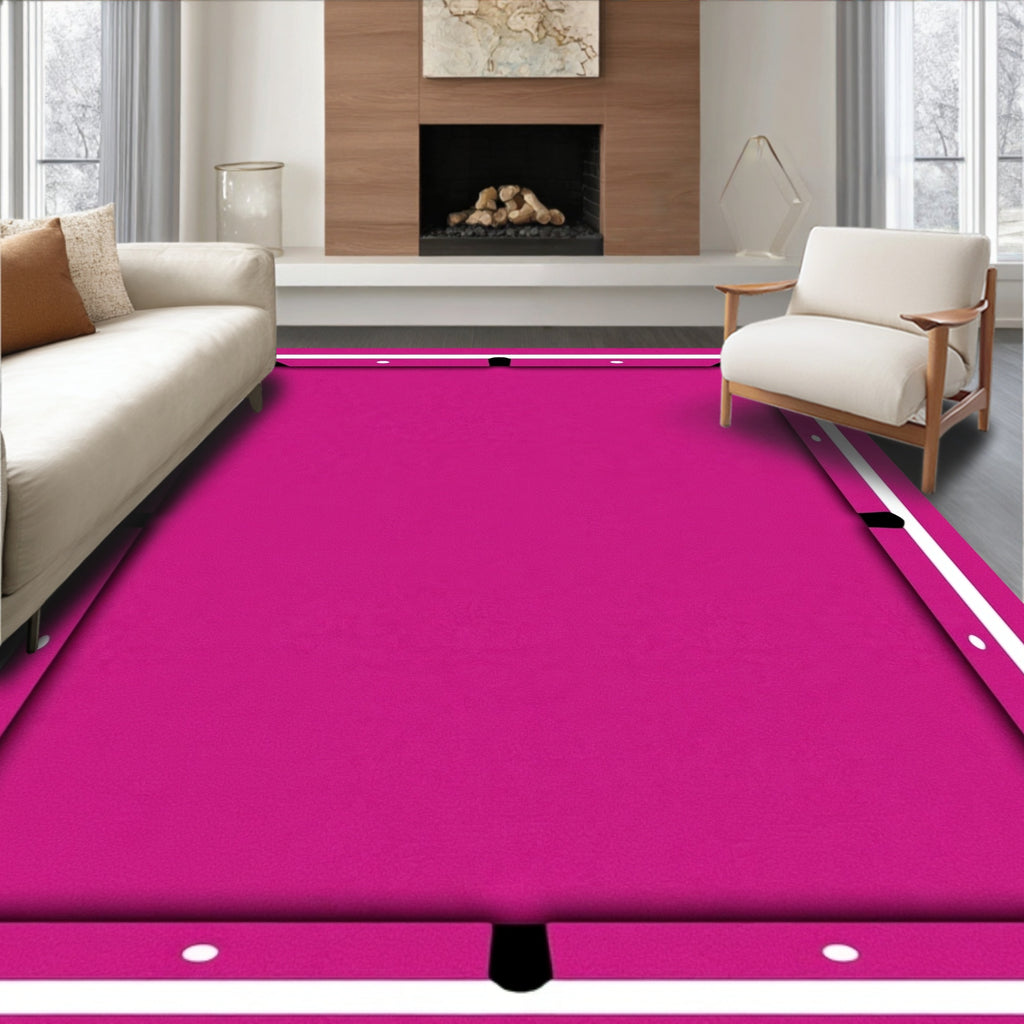 Vibrant Fuchsia Game Table Surface Rug