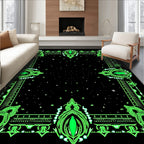 Emerald Eye Border Night Sky Rug