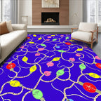Colorful Christmas Lights Garland Rug