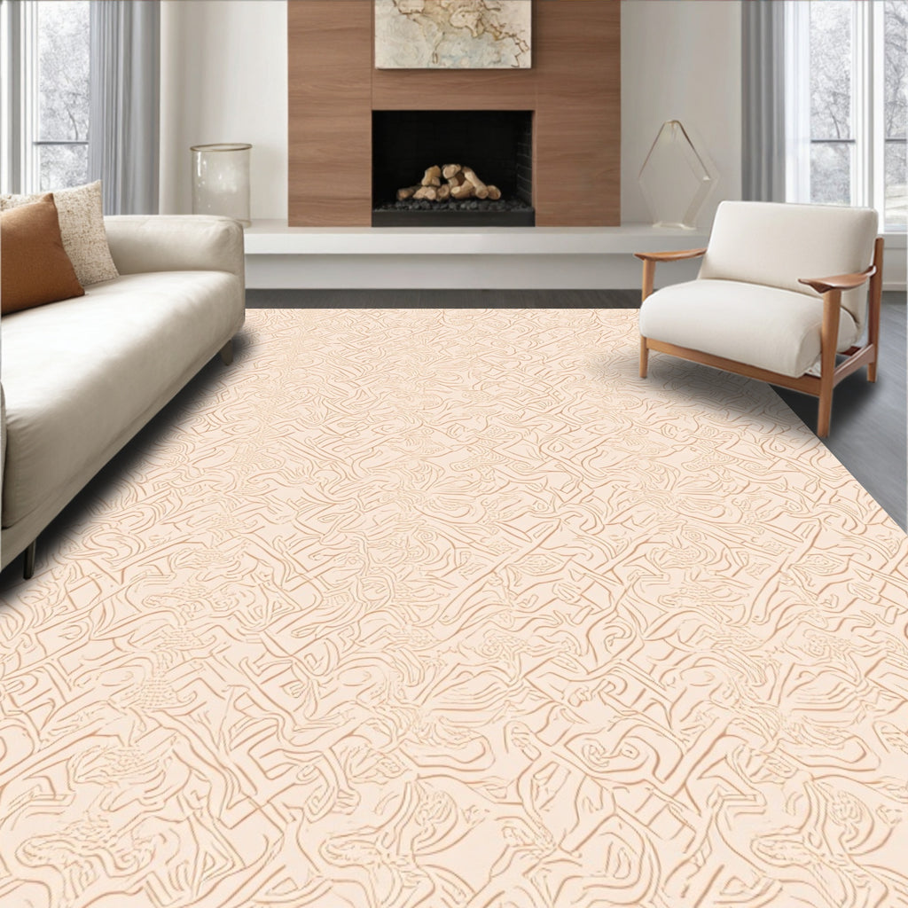 Earthy Tone Intricate Vine Weave Rug