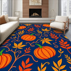 Autumn Pumpkin Leaf Medley Rug