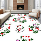 Pink Hat Red Scarf Berry Garland Rug