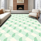 Pale Mint Geo Cube Illusion Rug