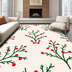 Festive Green Berry Garland Rug