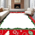 Festive Red Holiday Whimsy Rug