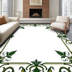 Dark Emerald Vines with Gold Accents Rug