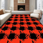 Rustic Red Black Buffalo Check Rug