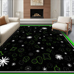 Black Cosmic Starburst Scatter Rug
