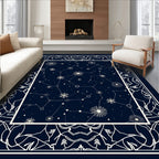 Navy Constellation Celestial Mandala Rug