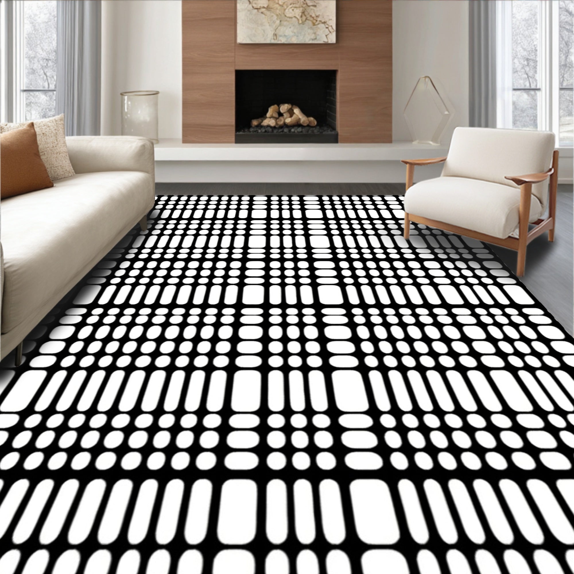 Monochromatic Linear Grid Fusion Rug