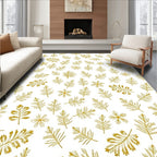 Golden Pine Needle Branch Scatter Rug