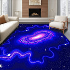 Cosmic Nebula Galaxy Swirl Rug