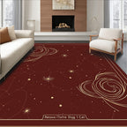 Rich Burgundy Celestial Rose Constellation Rug