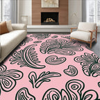 Pink Emerald Swirl Foliage Harmony Rug