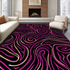 Radical Pink Swirl Flow Rug