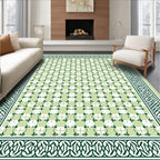 Pale Green White Celtic Knot Rug