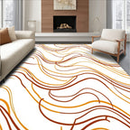 Warm Tones Wavy Lines Rug